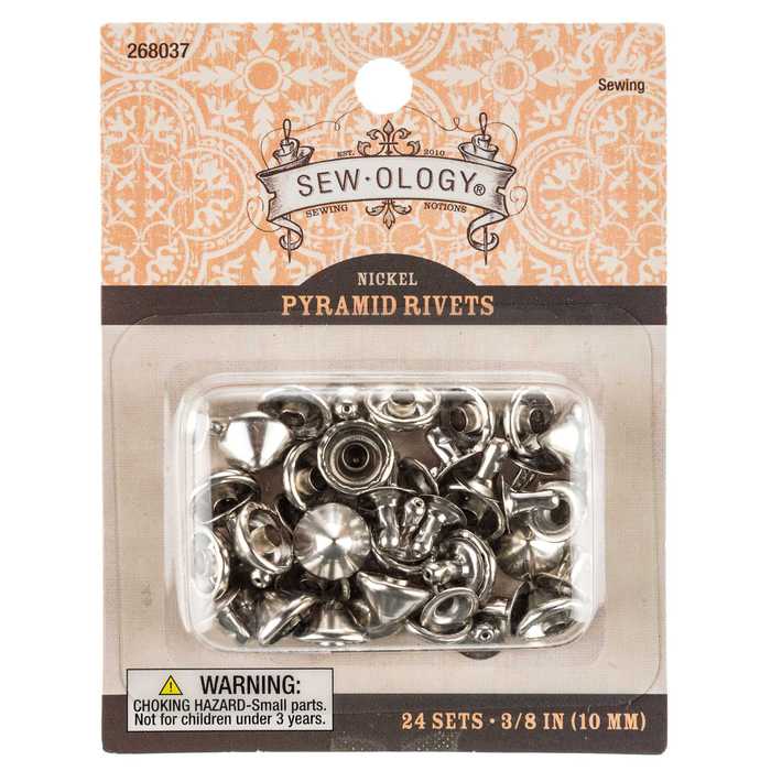 10mm Nickel Pyramid Rivets Hobby Lobby 268037